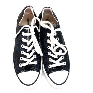 Women’s size 8 Black Glitter Converse